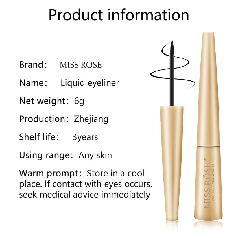 Miss Rose Matt Black Liquid Eyeliner Miss Rose