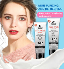Roushun Face Wash Foam with Milk Extract Antiseptic Prevents Plmples Roushun