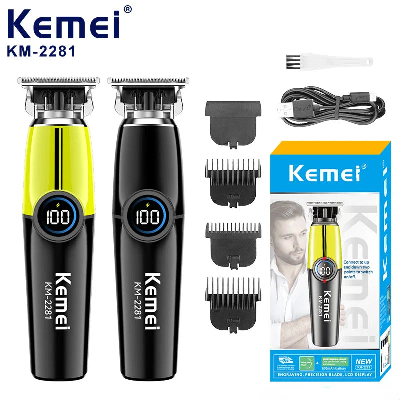 Kemei KM-2281 Electric Hair Clipper – Dual-Tone Stylish Design, USB Kemei