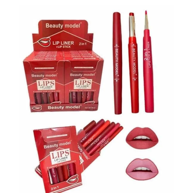 Beauty Model 2 in 1 Lip Liner and Lipstick Set Beauty Model