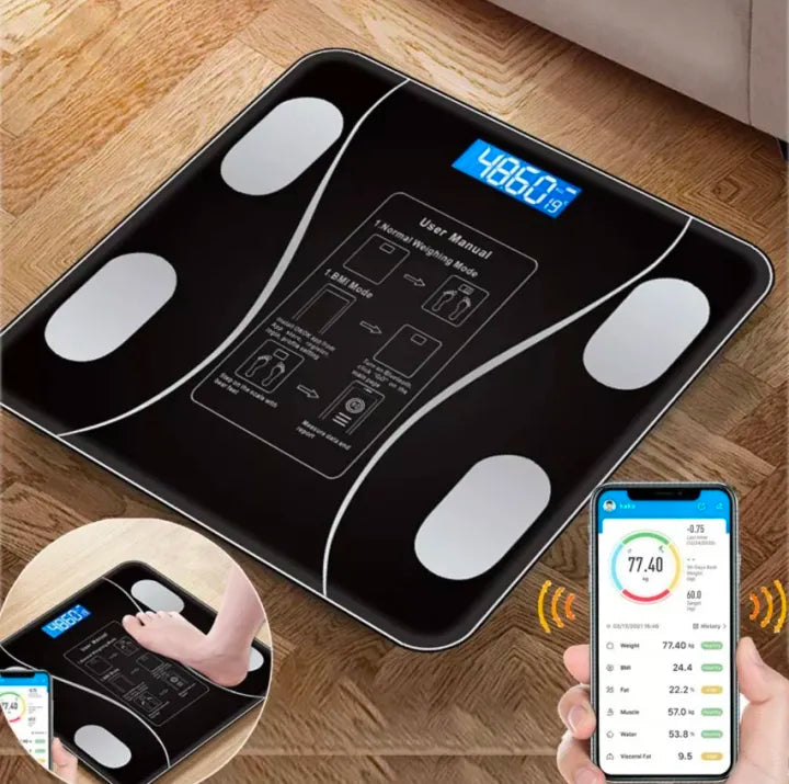 Bluetooth Smart Scale Digital Weight Scale Highly Accurate Body Weight Cosmia.pk