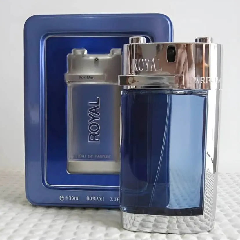Royal Perfume for men, perfume bottle with metal tin box 100ml Royal