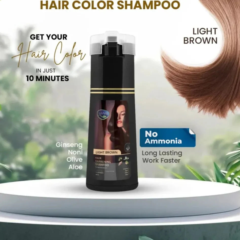 LUVVEL Hair Color Shampoo Bottle with Olive Oil – 200ml luvvel