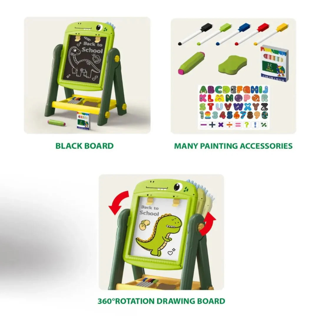 Artist Easel Drawing Board for Kids Dual Sided Magnetic with Painting Cosmia.pk