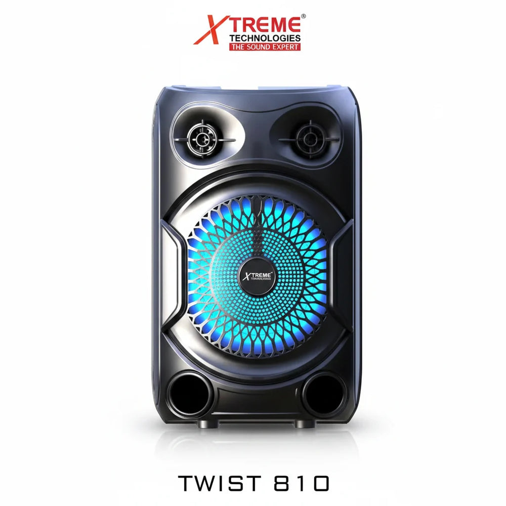 Xtreme Twist 810 Rechargeable 8" Bluetooth Speaker With Wired Mic & Xtreme
