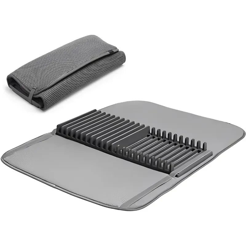 Dish Drying Mat with Drain Rack – Absorbent Kitchen Counter Mat Cosmia.pk