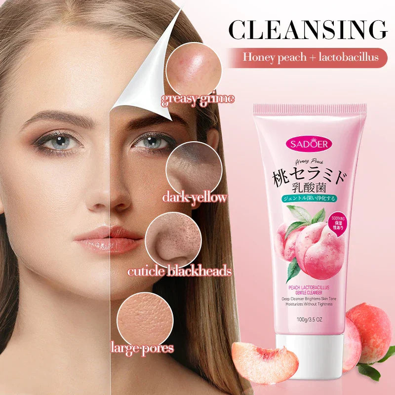 SADOER Organic Fruit Peach Cleanser Oil Control Facial Cleanser - 100gm Sadoer