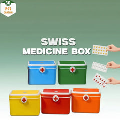 Multipurpose First Aid Box & Medicine Organizer Swiss