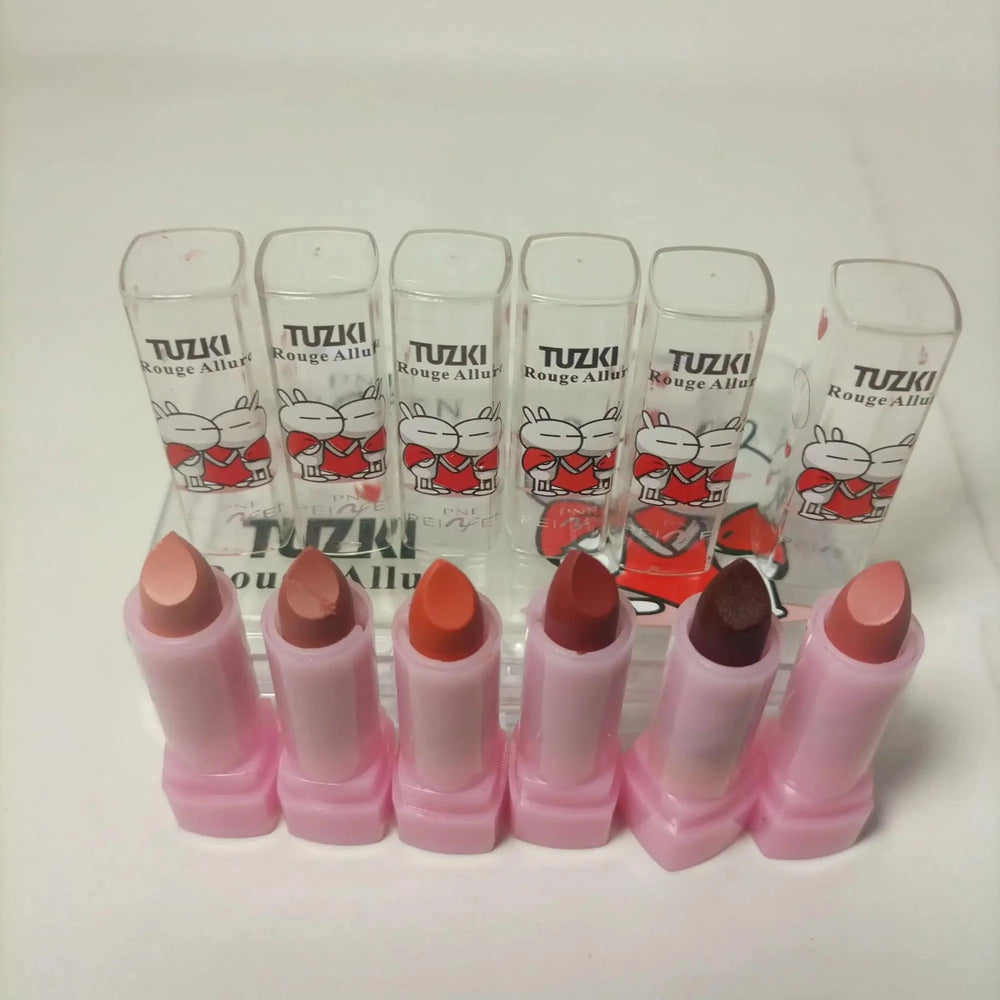 6 Pcs Beautiful Pocket Size Lipstick Tuzki