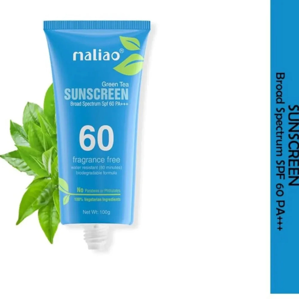 Maliao Fragrance Free Green Tea Sunscreen - 100g Maliao