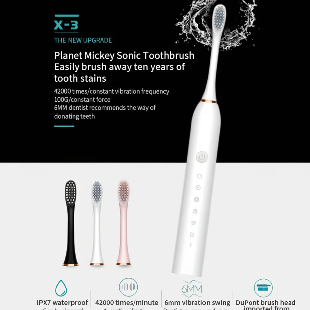 Sonic Electric Toothbrush for Adults IPX7 Waterproof Cosmia.pk