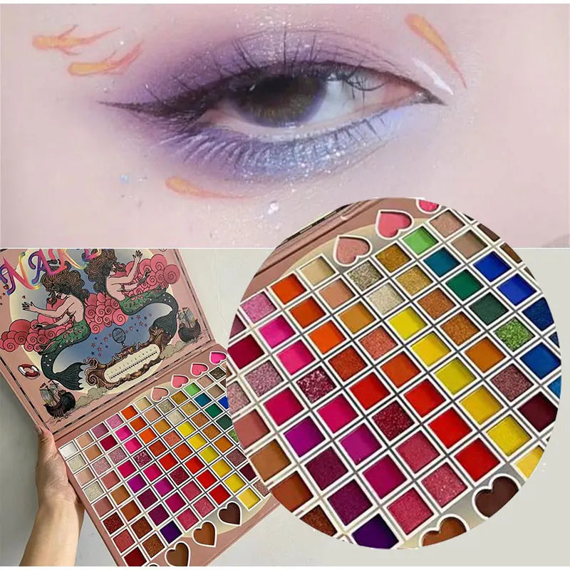 Naked Mermaid Glitter And Eye Shadow Palette (104 Colors) Naked