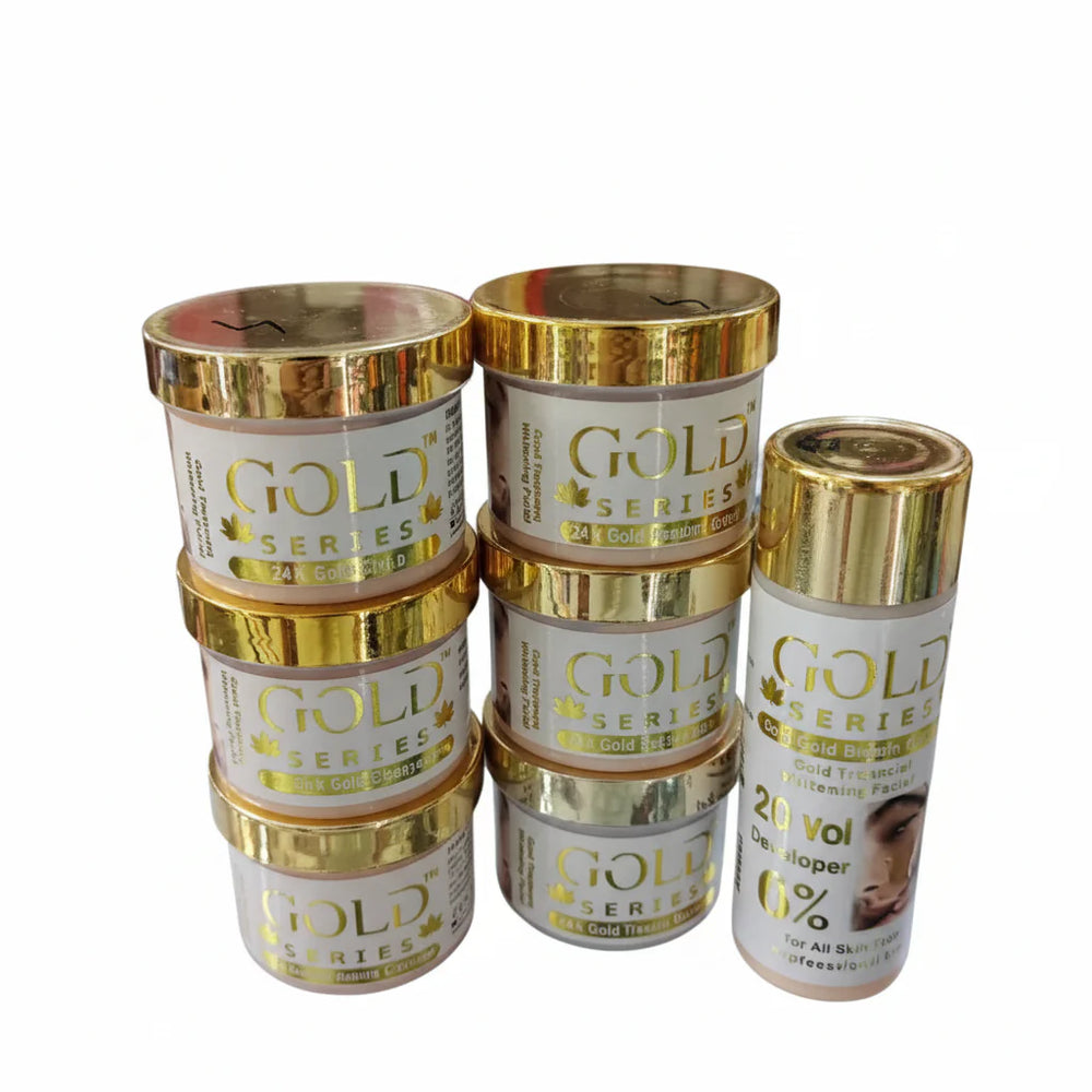 Gold Series 7 Steps Faical set - 120ml Each Gold Series