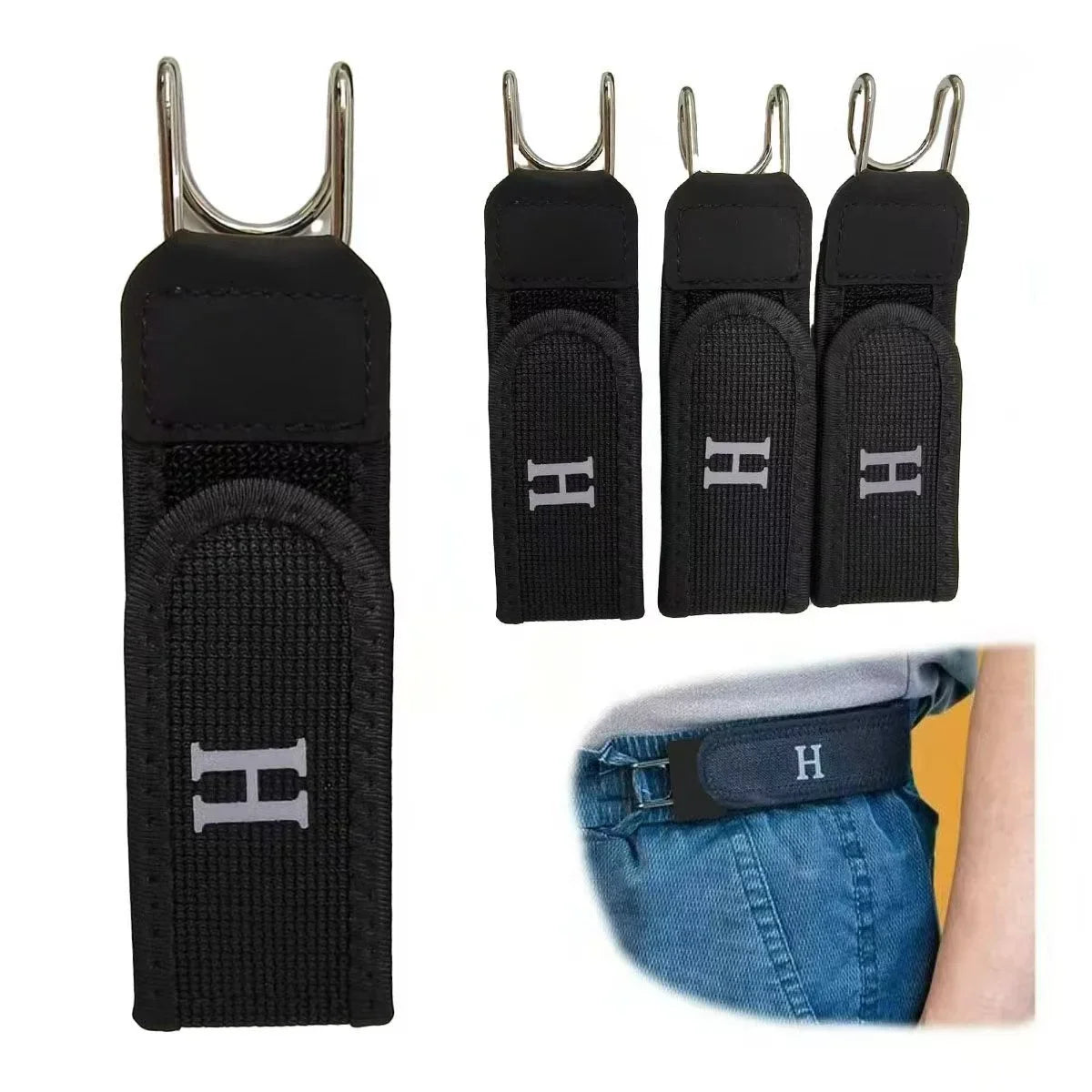 Buckleless Elastic Metal Hook Belts - 2Pcs Cosmia.pk