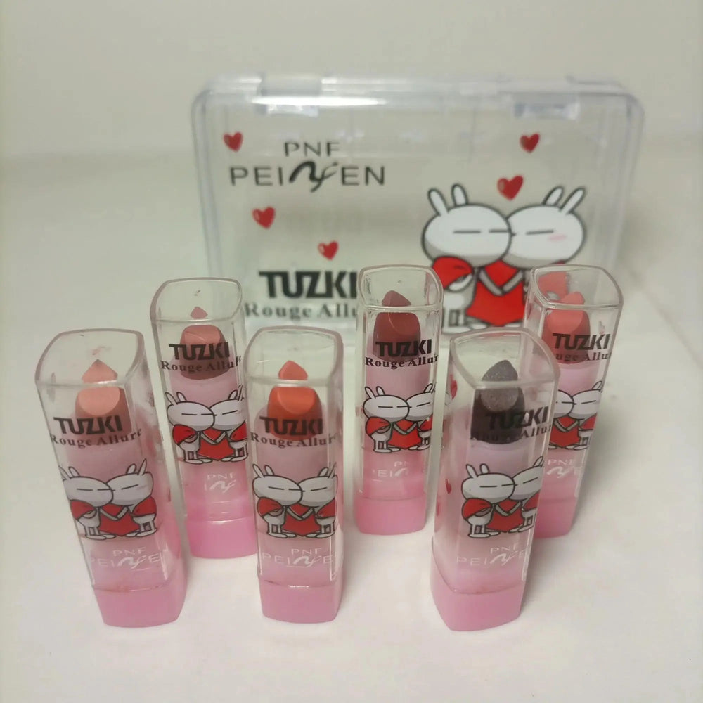 6 Pcs Beautiful Pocket Size Lipstick Tuzki