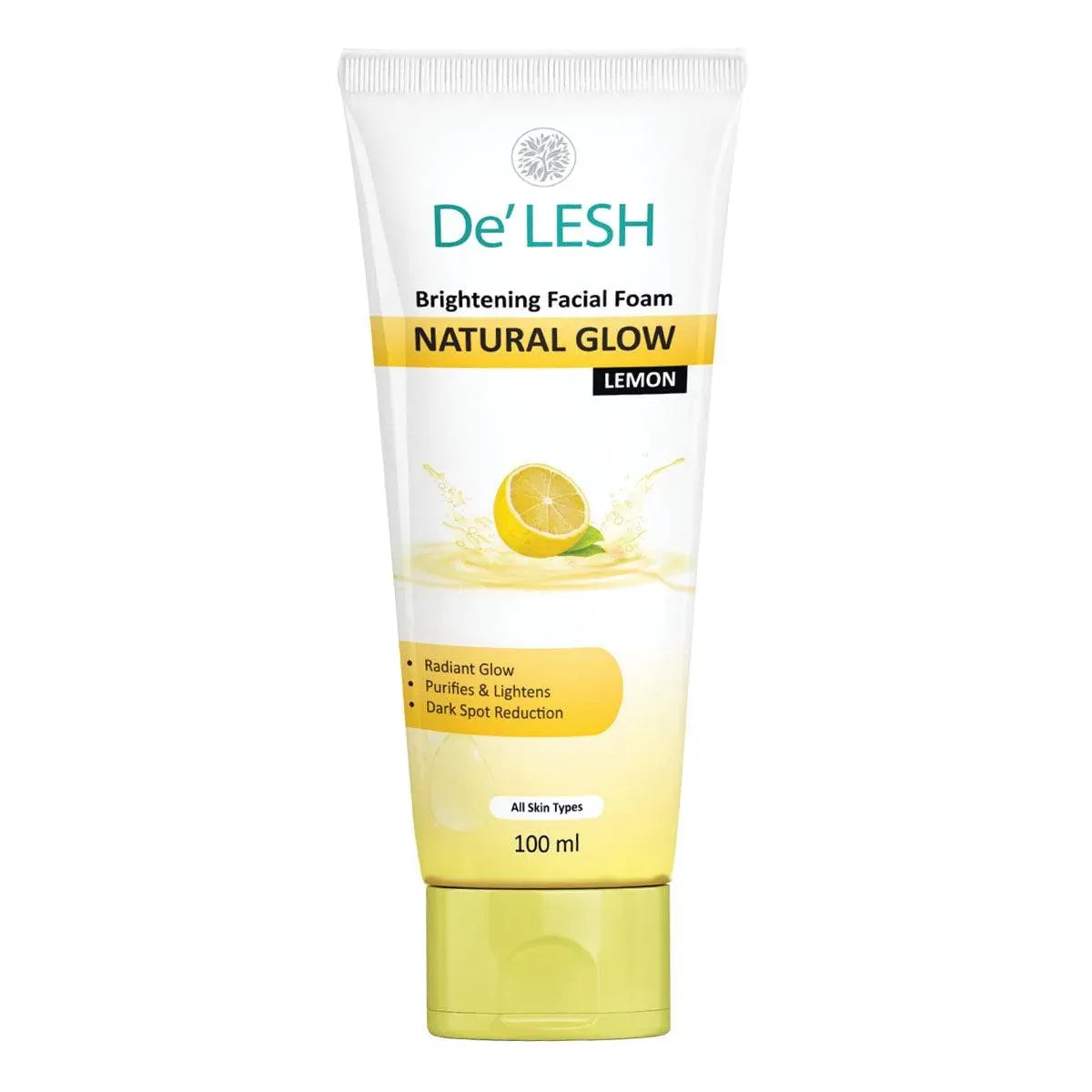 De’LESH Natural Glow Lemon Face Wash for All Skin Types – 100ml delesh