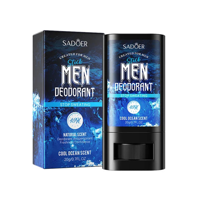SADOER Men's Anti Sweating Cream Stick Deodorant Cool Ocean Scent Sadoer