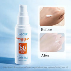 SADOER 12 Hours Protection UV Sunscreen Spf60+ Hyaluronic Acid - 50ml Sadoer
