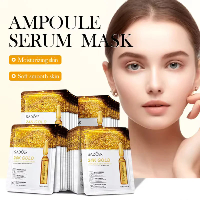 SADOER 24K Gold Ampoule Serum Facial Sheet Mask - 25g Sadoer