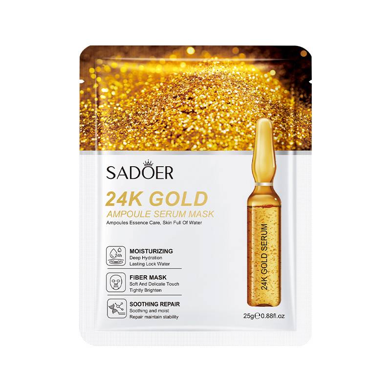 SADOER 24K Gold Ampoule Serum Facial Sheet Mask - 25g Sadoer