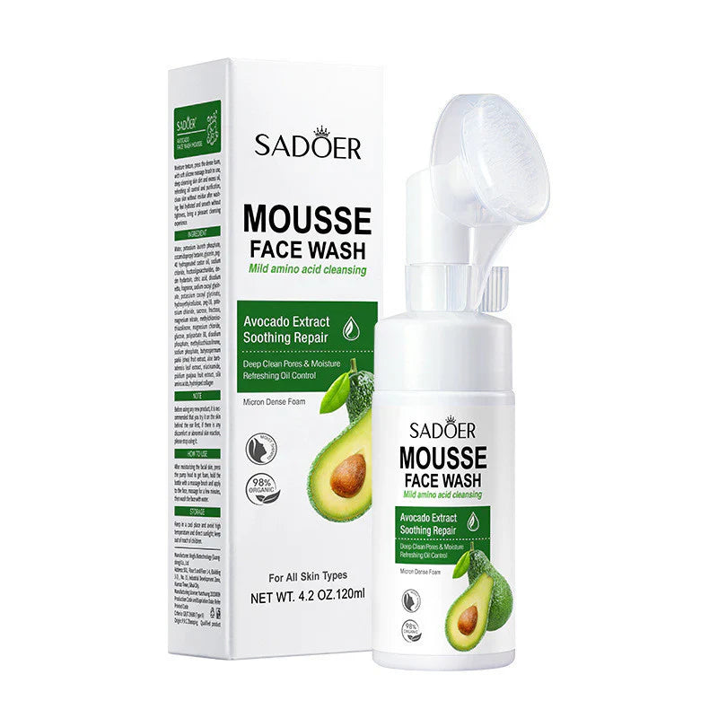 SADOER Avocado Mild Amino Acid Cleansing Mousse Face Wash - 120ml Sadoer