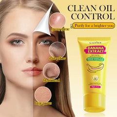 SADOER Banana Facial Cleanser Deep Cleaning Oil-Control Whitening Brightening & Moisturizing Face Wash - 60g Sadoer