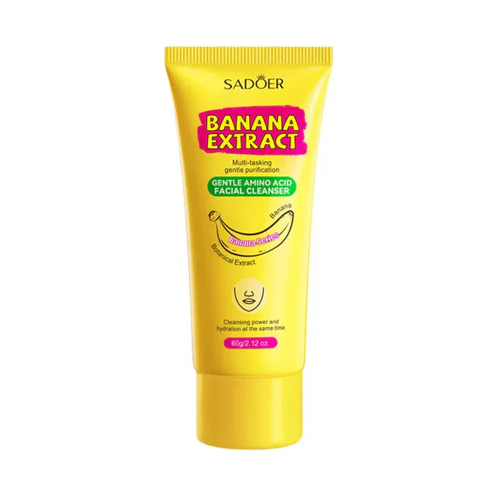 SADOER Banana Facial Cleanser Deep Cleaning Oil-Control Whitening Brightening & Moisturizing Face Wash - 60g Sadoer