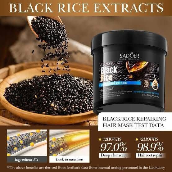 SADOER Black Rice Smooth Repairing Hair Mask - 500g Sadoer