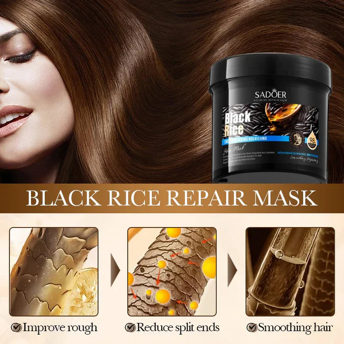 SADOER Black Rice Smooth Repairing Hair Mask - 500g Sadoer
