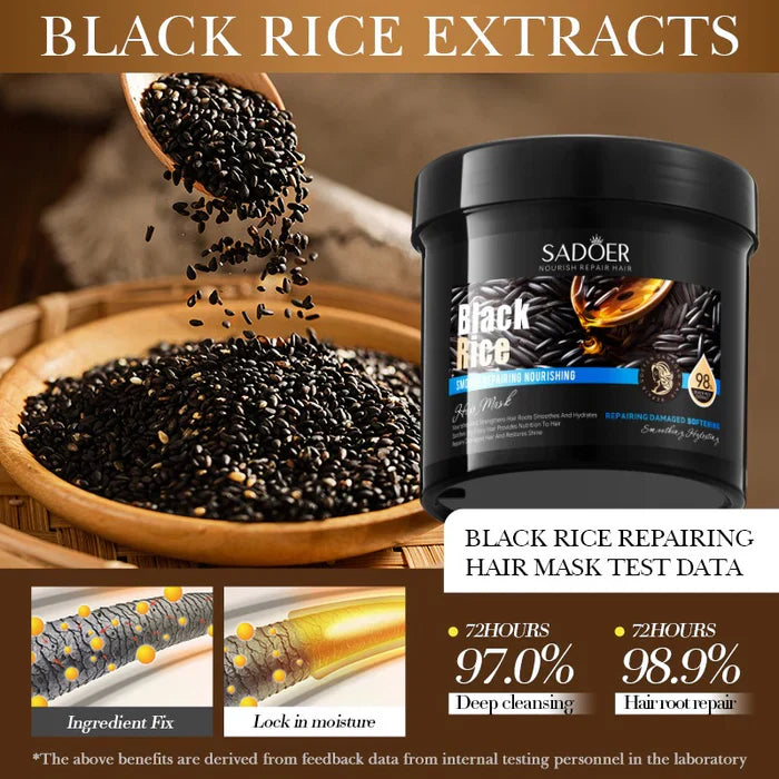 SADOER Black Rice Smooth Repairing Hair Mask - 500g Sadoer