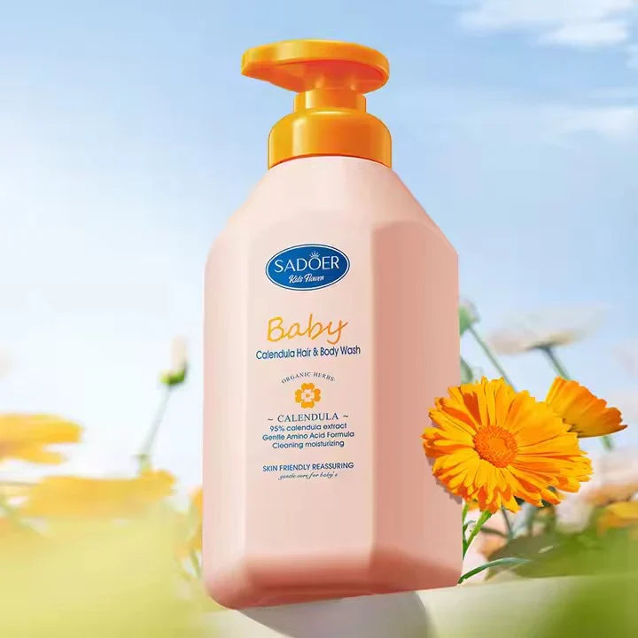 SADOER Baby Calendula Amino Acid Shampoo and Bath Gel - 600ml Sadoer