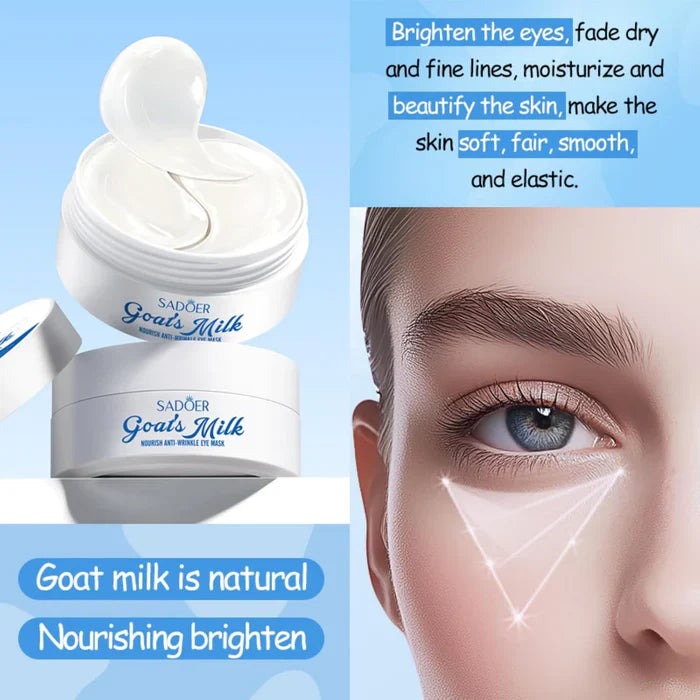 SADOER Goat Milk Moisturizing & Whitening Natural Goat Milk Extract Eye Mask - 80g Sadoer