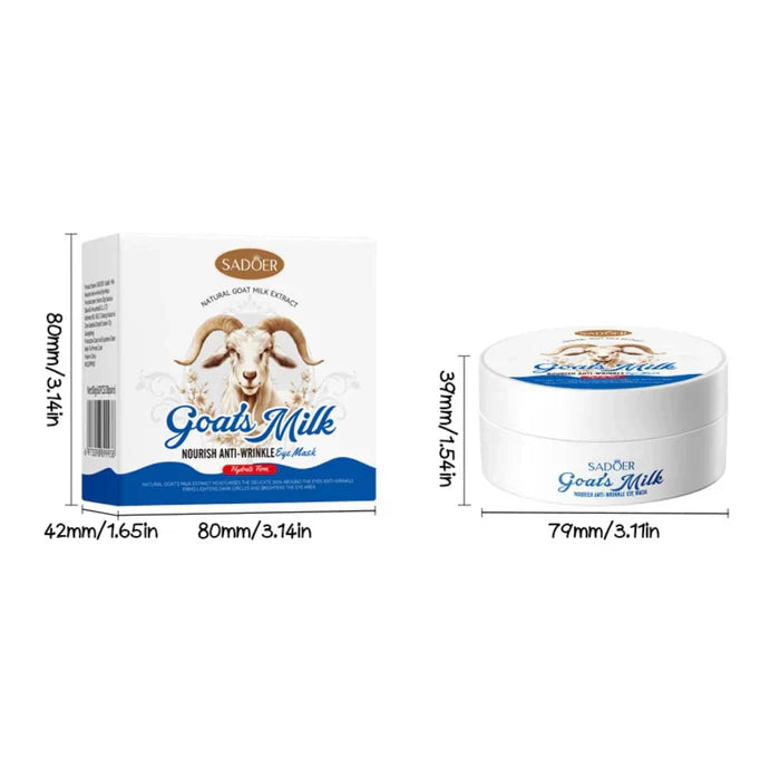 SADOER Goat Milk Moisturizing & Whitening Natural Goat Milk Extract Eye Mask - 80g Sadoer