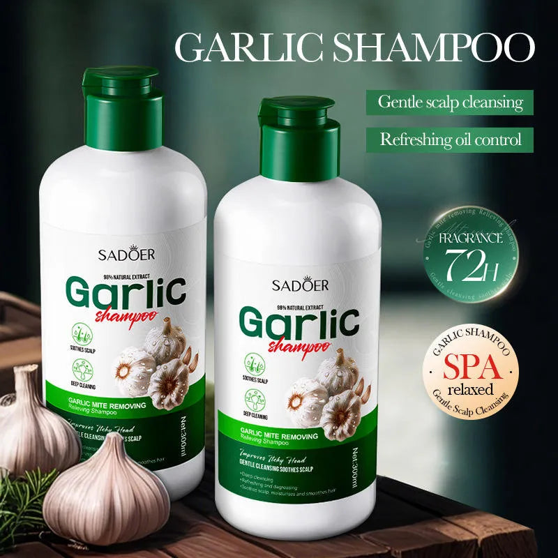 SADOER Natural Extract Shampoo Scalp Cleansing Oil-control Garlic Shampoo - 300ml Sadoer