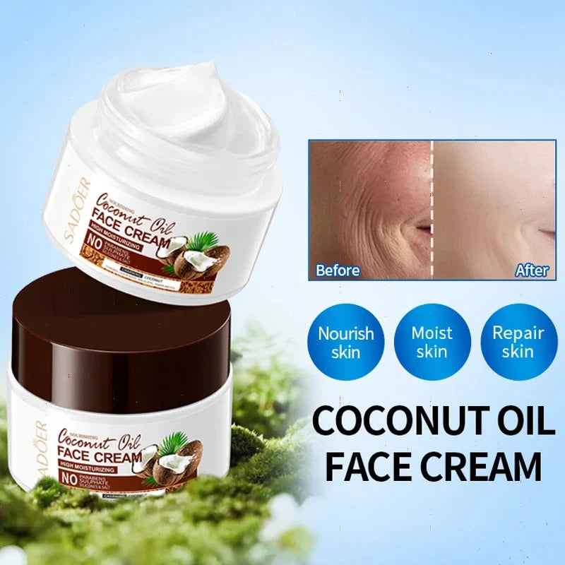 SADOER Nourishing Coconut Oil Moisturizing Face Cream  - 50gm Sadoer