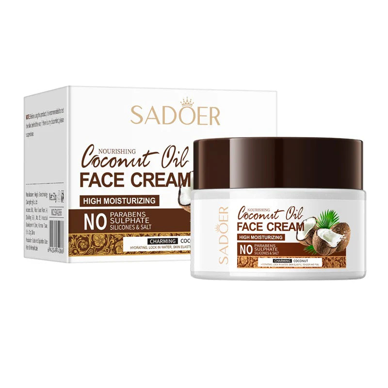 SADOER Nourishing Coconut Oil Moisturizing Face Cream  - 50gm Sadoer