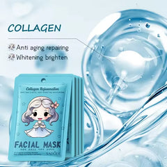 SADOER Pack of 06 Princess Hyaluronic Acid Collagen Face Mask Sadoer