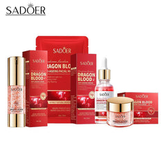SADOER Pack of 04 Dragon Blood Complete Anti-Ageing Skincare Set Sadoer