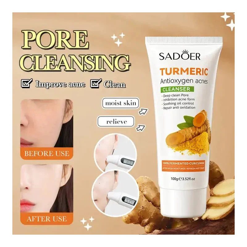 SADOER Turmeric AntiOxygen Acne Facial Cleanser - 100g Sadoer