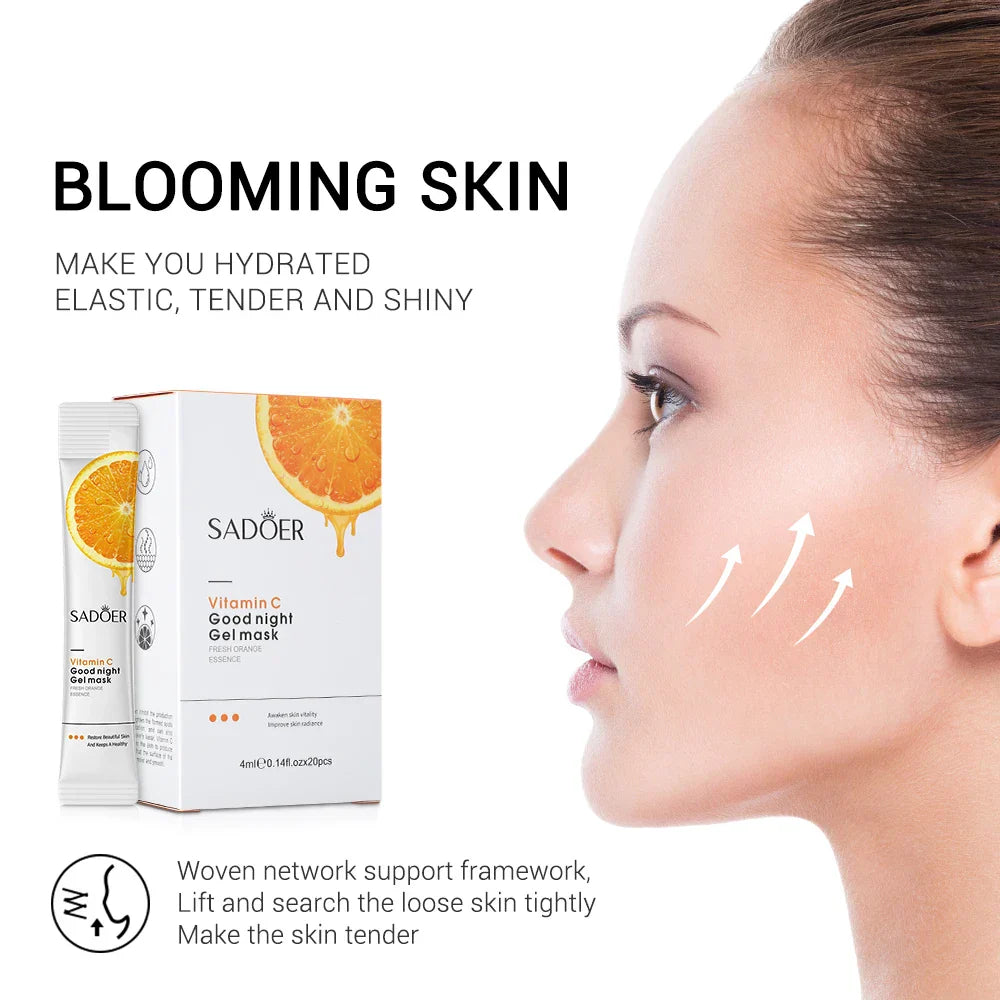 SADOER Vitamin C Good Night Sleeping Gel Mask - 20Pcs Sadoer