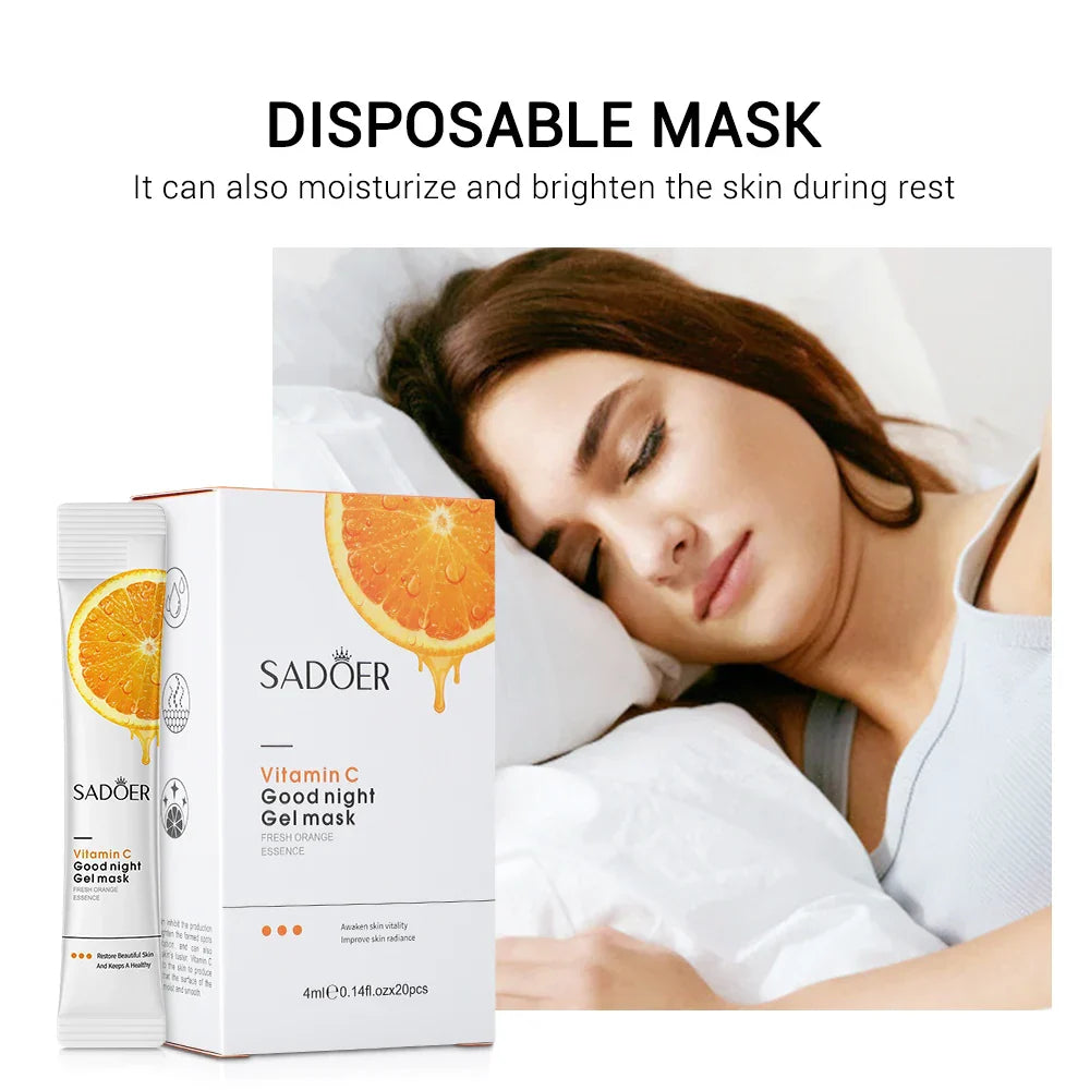 SADOER Vitamin C Good Night Sleeping Gel Mask - 20Pcs Sadoer