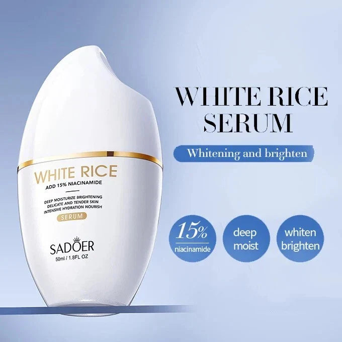 SADOER White Rice Nicotinamide Serum for Face Moisturizing Brightening Hydrating - 50ml Sadoer