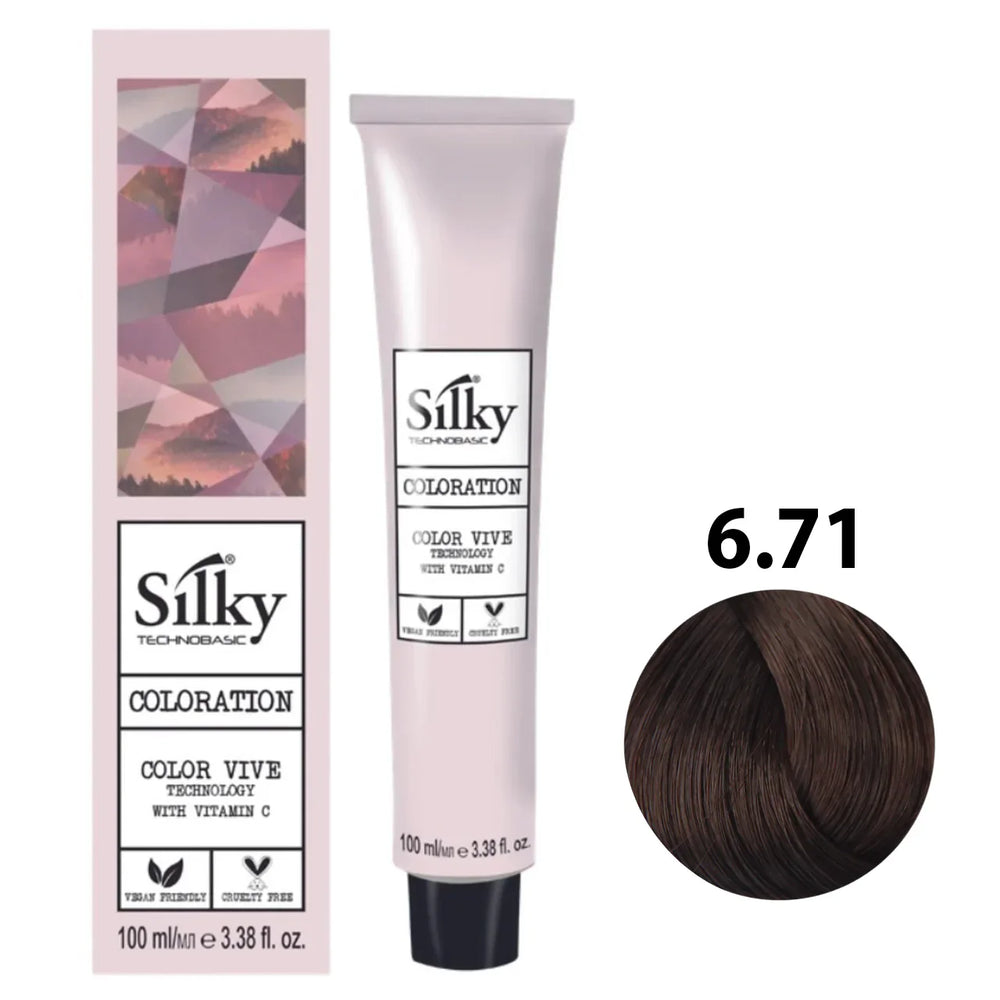 Silky 6.71 Hair Color – 100ml Silky