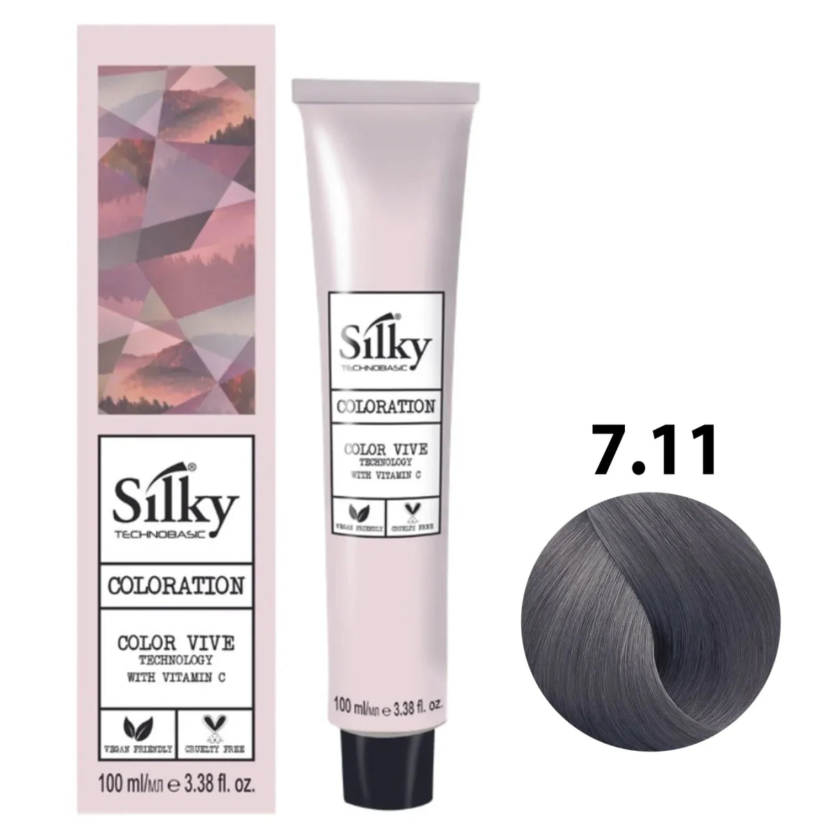 Silky 7.11 Hair Color – 100ml Silky