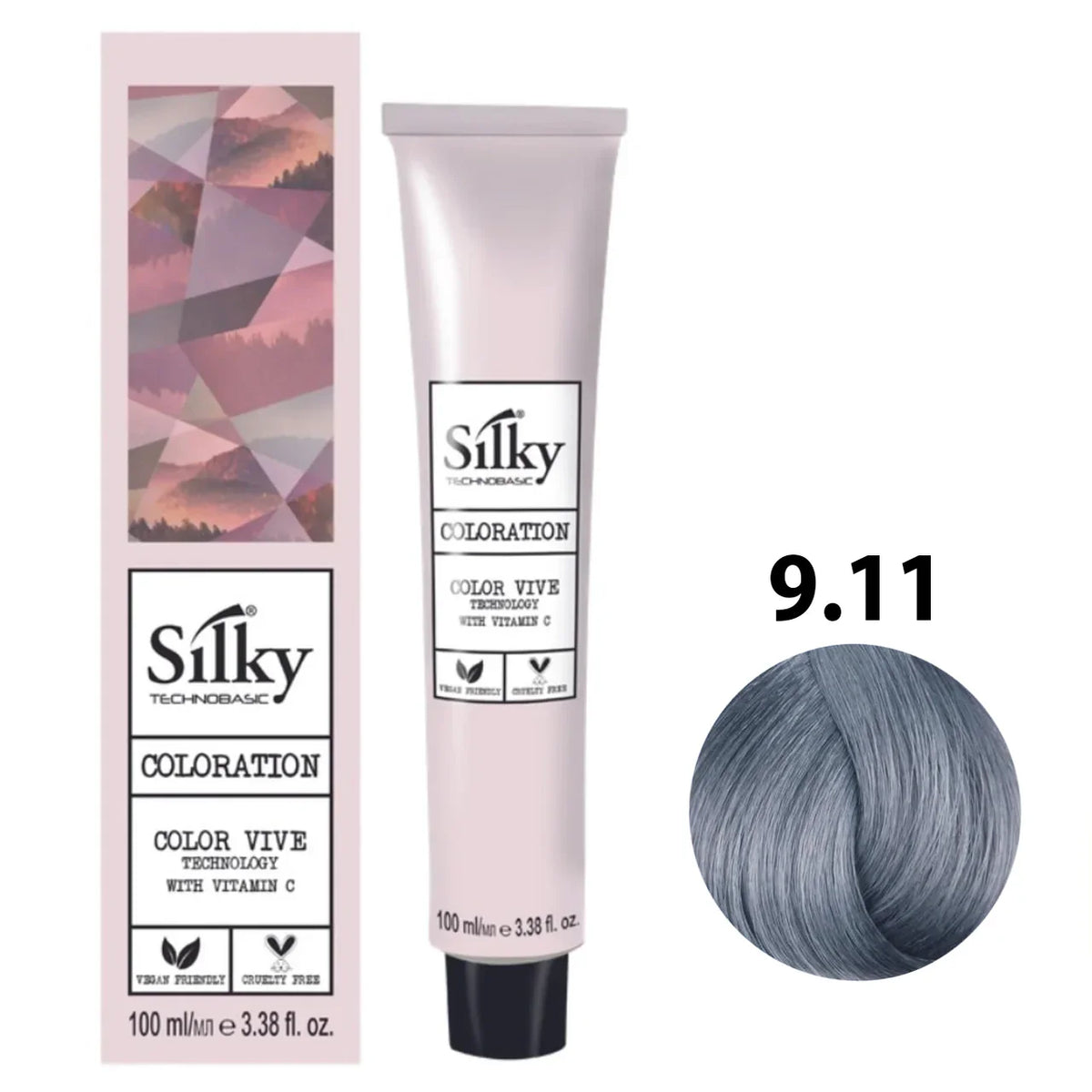 Silky 9.11 Hair Color – 100ml Silky