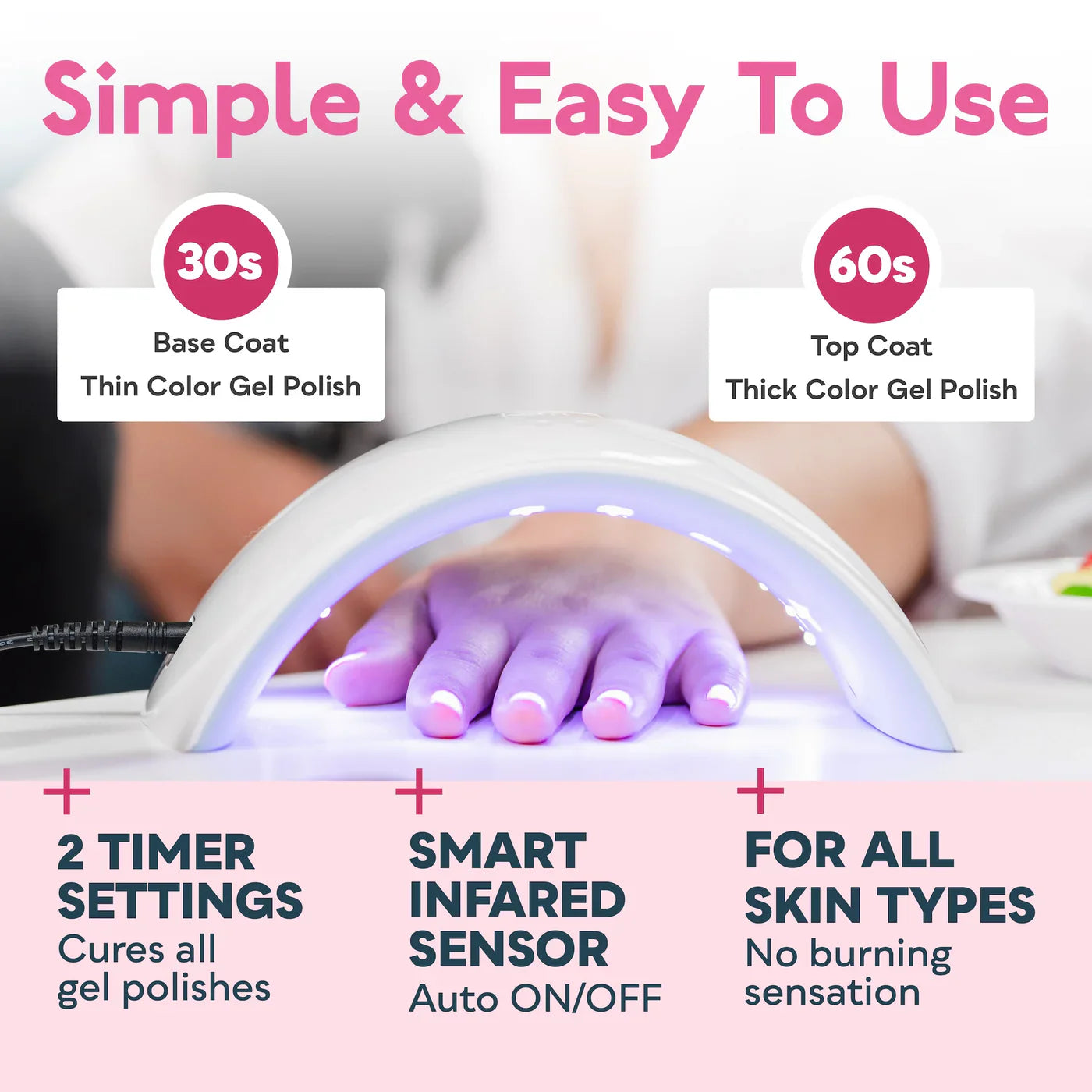 Original SUNUV SUN9c Plus 36W UV LED Nail lamp 18 LEDs SUNUV