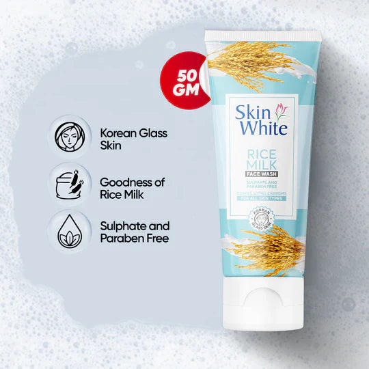 Skin White Rice Milk Face wash (Sulphate & Paraben Free) Skin White