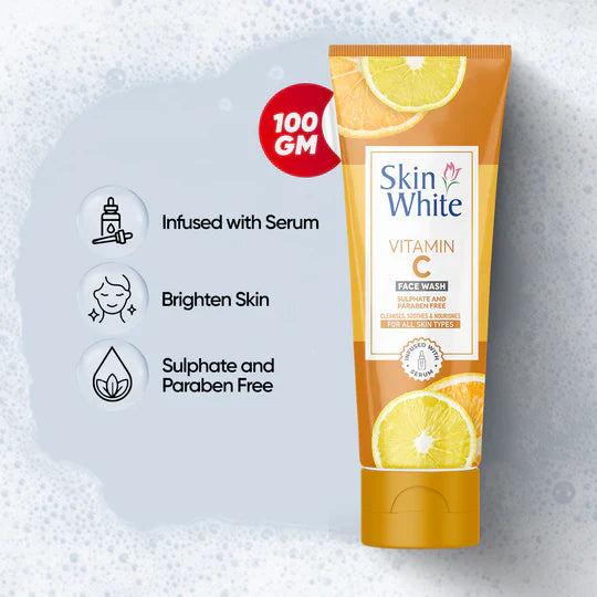 Skin White Vitamin C Face wash (Sulphate & Paraben Free) Skin White