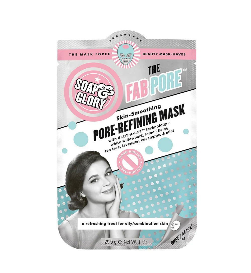 Soap & Glory Fab Pore Refining Biodegradable Sheet Face Mask 29g Soap & Glory