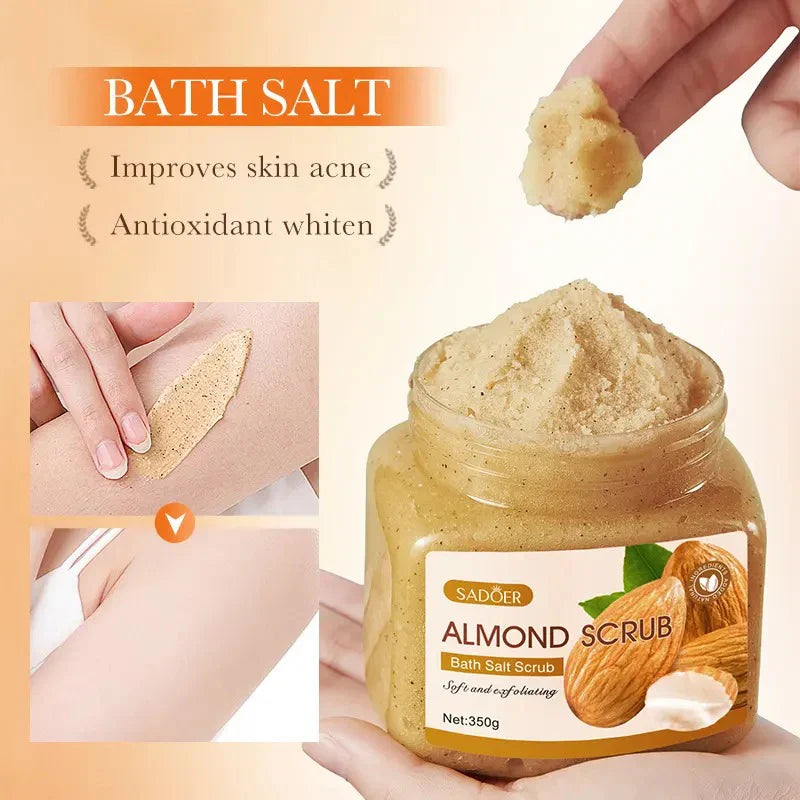 Sadoer Almond Scrub Soft And Exfoliating Bath Salt Scrub - 350g Sadoer